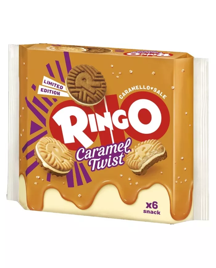 Ringo limitovaná edícia sušienky plnené slaným karamelovým krémom 165g