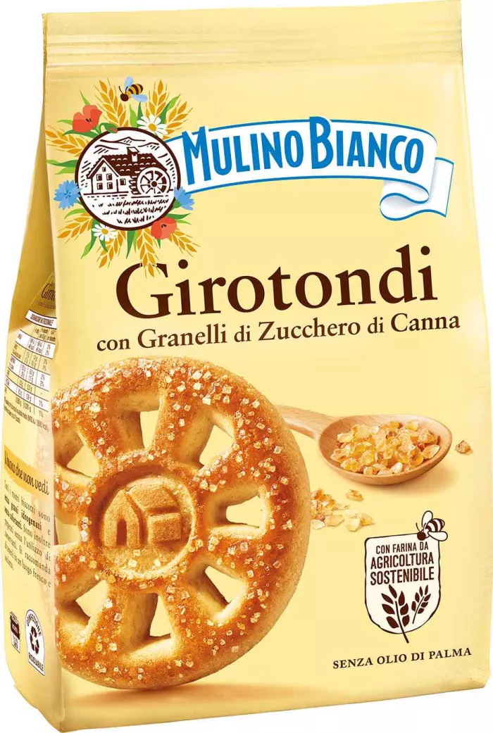 Mulino Bianco Girotondi so zrnkami hnedého cukru 350g