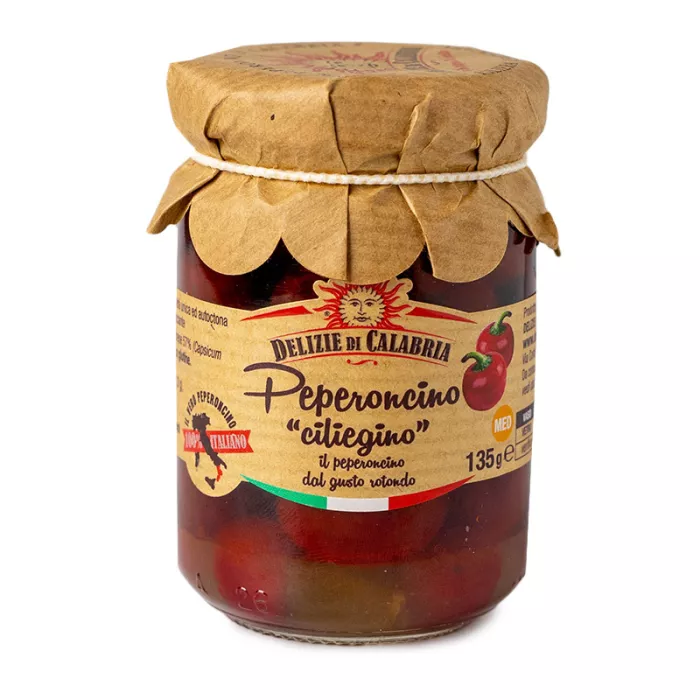 Delizie di Calabria cherry chilli papričky v olivovom oleji 135g