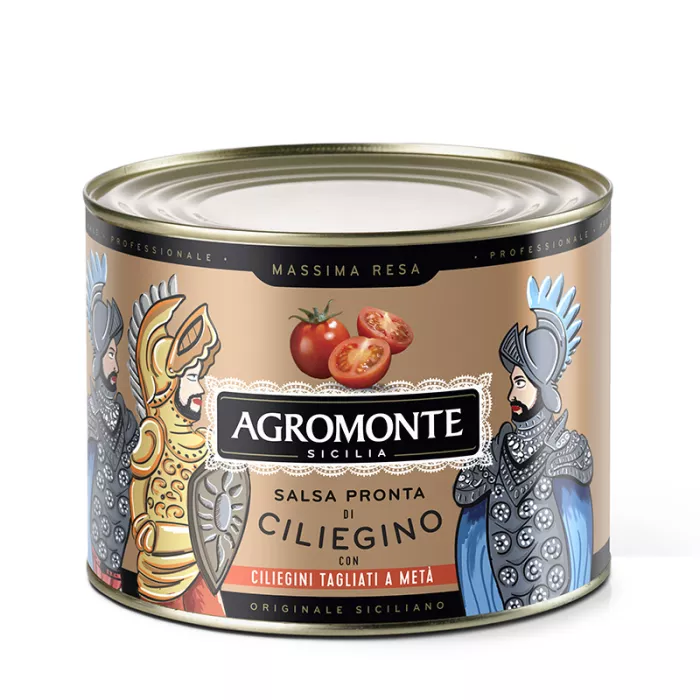 Agromonte hotová omáčka zo cherry paradajok s cherry paradajkami krájaními na polovicu 2kg