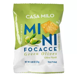 Casa Milo mini focacce zelené olivy 25g thumbnail-1