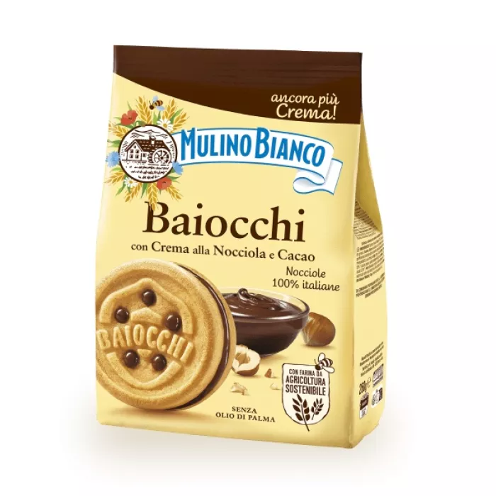 Mulino Bianco Baiocchi s lieskovcovo kakaovým krémom 260g