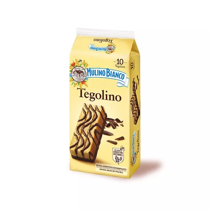 Mulino Bianco Tegolino piškótový snack s nízkotučným kakaovým krémom 350g