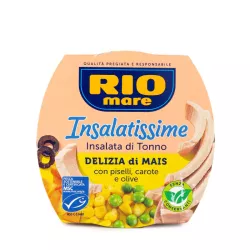 Rio Mare tuniakový šalát kukuričné ​​potešenie s hráškom, mrkvou a olivami 160g thumbnail-1