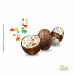 Crispo Ovoletts čokoládové vajíčka s mliečnym krémom a lentilkami 150g thumbnail-2