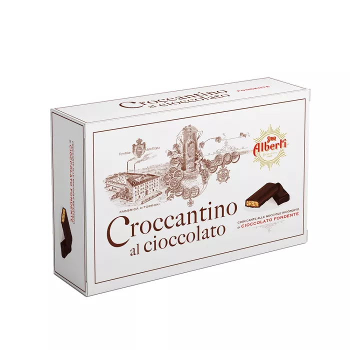 Strega Alberti lieskovoorieškové croccantino v horkej čokoláde 300g