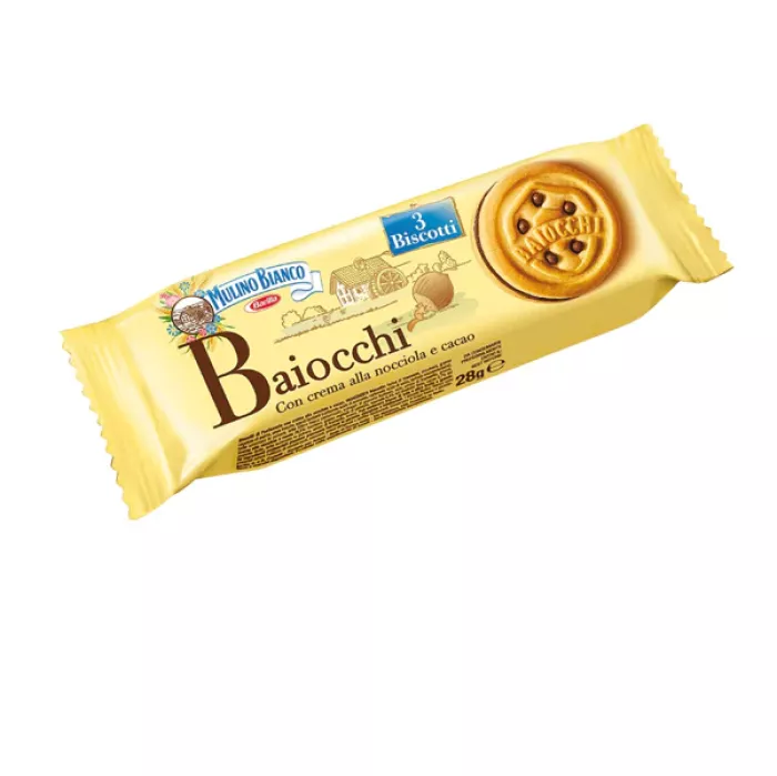 Mulino Bianco Baiocchi s lieskovcovým krémom a kakaom 28g