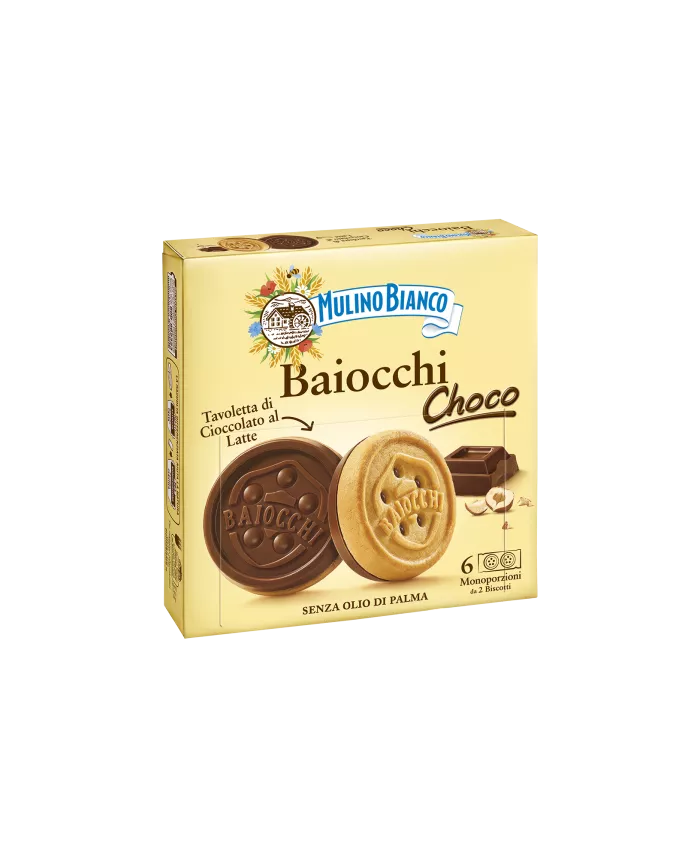 Mulino Bianco Baiocchi Choco sušienky s čokoládou 144g